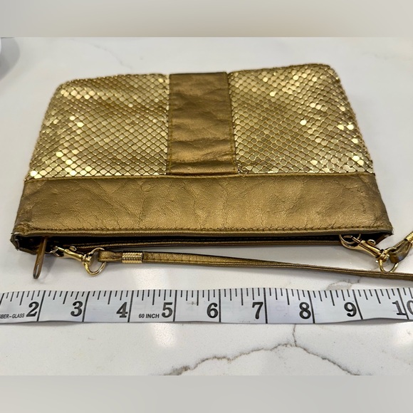 VTG - “Another Y&S Original” - Gold Mesh & Leather - Evening Bag - VGUC - Picture 4 of 17